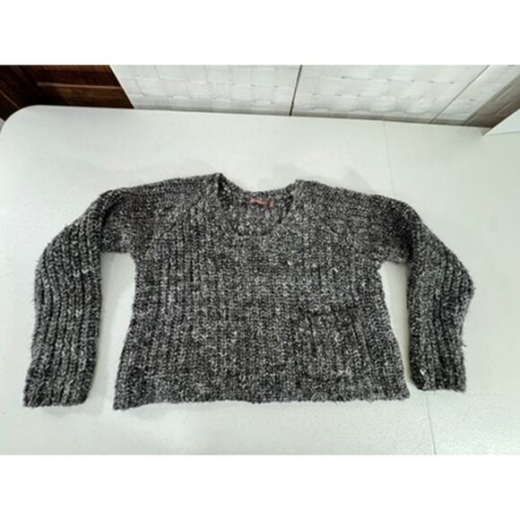 "525 AMERICA" Sweater Womens Cropped Chunky Knit Front Pocket SZ M Workwear Warm - Picture 3 of 11